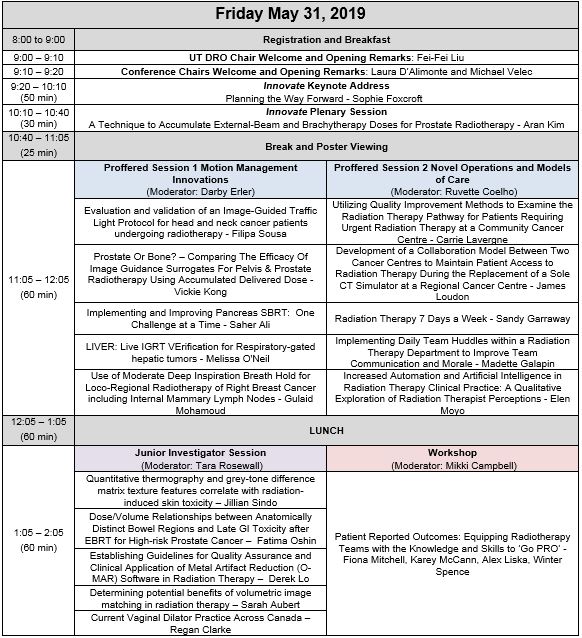 RTi3 2019 Draft Program RTi3 2019 Draft Program