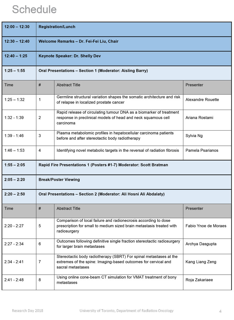 day agenda